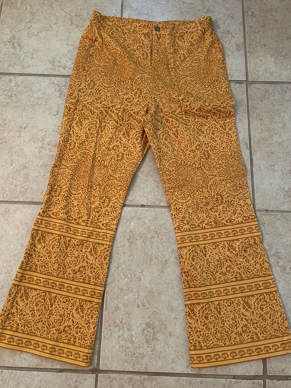 Julia Amory Saffron Cassis Twill Bell Pant